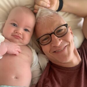 Anderson Cooper Instagram - My son will be five months old in less than two weeks. He is such a happy baby even though he has started teething. He loves being read to and so far Dr. Seuss is his favorite, particularly One Fish, Two Fish, Red Fish, Blue Fish. Ok, that’s my favorite, but he does seem to like it a lot.