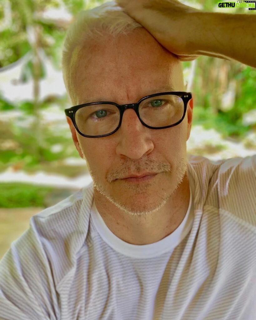 Anderson Cooper Instagram - May need to cut my writing time short and head back. Also slow progress on #TheBlitzerBeardChallenge. Maybe someday I will be an adult.