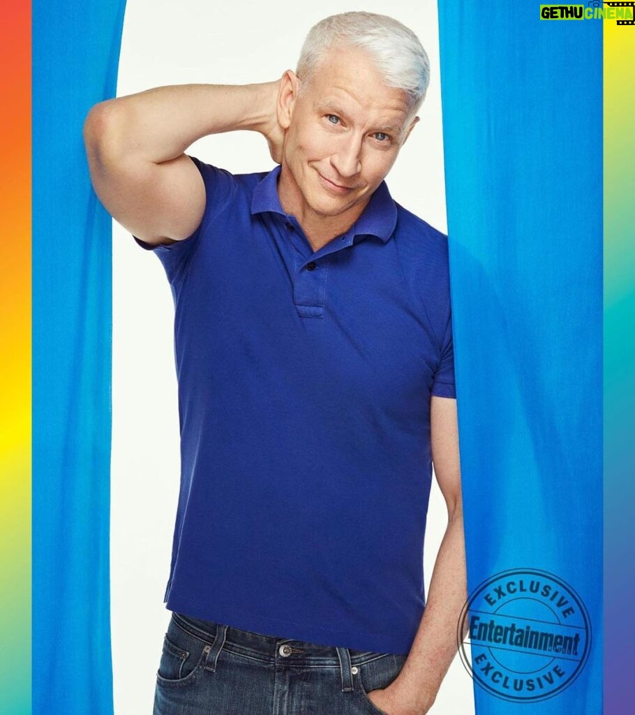 Anderson Cooper Instagram - Two more shots from @entertainmentweekly’s new Pride issue. Clearly, i have just two awkward poses. Photos by @carterbedloesmith for EW