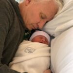 Anderson Cooper Instagram - Cuddling with Sebastian the day after he was born