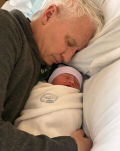 Anderson Cooper Instagram - Cuddling with Sebastian the day after he was born