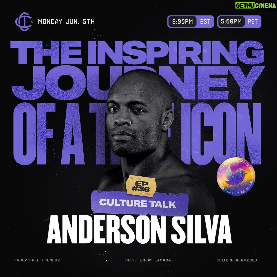 Anderson Silva Instagram - Get ready for an unforgettable episode of our show this Monday as we welcome the one and only @spiderandersonsilva π When we say "legend," we mean it in the truest sense of the word. Anderson not only dominated his field for over a decade but also carried an entire franchise on his back with his unparalleled skills and charisma. But there's more to Anderson Silva than just his incredible fighting abilities. He his an absolute beast in that cage but really has a heart of gold. Throughout his career, he has shown immense respect for his opponents and a genuine love for the sport. He has inspired countless fighters and fans alike with his dedication, humility, and sportsmanship. Iβm so proud to call this man a brother ! S/o to my whole team, to @talizesayegh π«‘ and @drinkchamps This gonna be a dope one !! (Link in bio).