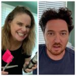 Andrea Barber Instagram - Michael said he needed a haircut. I said, “Well I have dog clippers...and I’m a Barber!” 😆💈✂️🐩 New vlog, link in bio!
