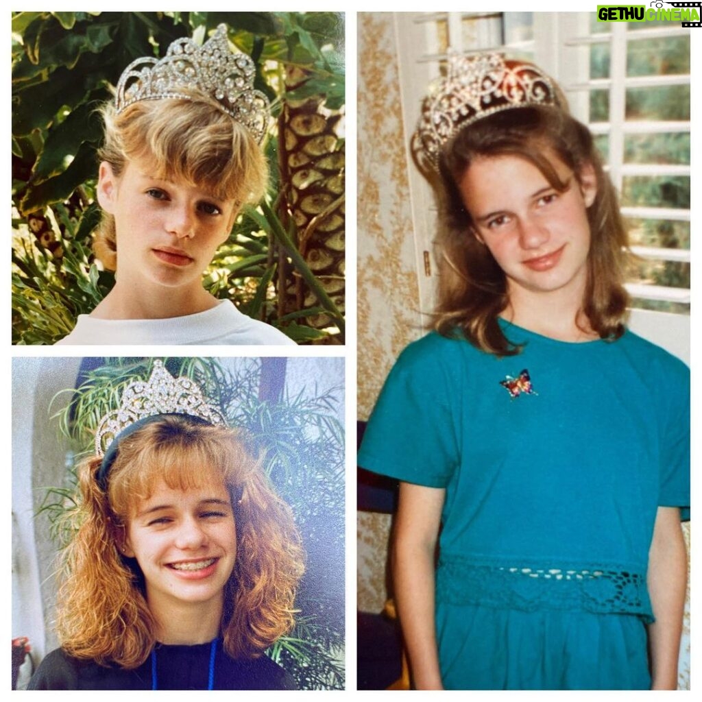 Andrea Barber Instagram - Today I turn 45. 🥳 Every year my mom takes a picture of me wearing the “birthday crown,” which is the same crown she wore the night she was crowned Prom Queen in high school - also coincidentally, the same night my dad proposed to her 60 years ago! 💍 This is my first birthday without her. Today I’m filled with gratitude for her, this tradition she started 45 years ago, and all of these priceless pictures. What a gift! The last thing she gave me was this crown. I promised her I would solder the parts that have come loose and keep it safe forever. 💞👑 Thanks, Mom. I miss you. 💫