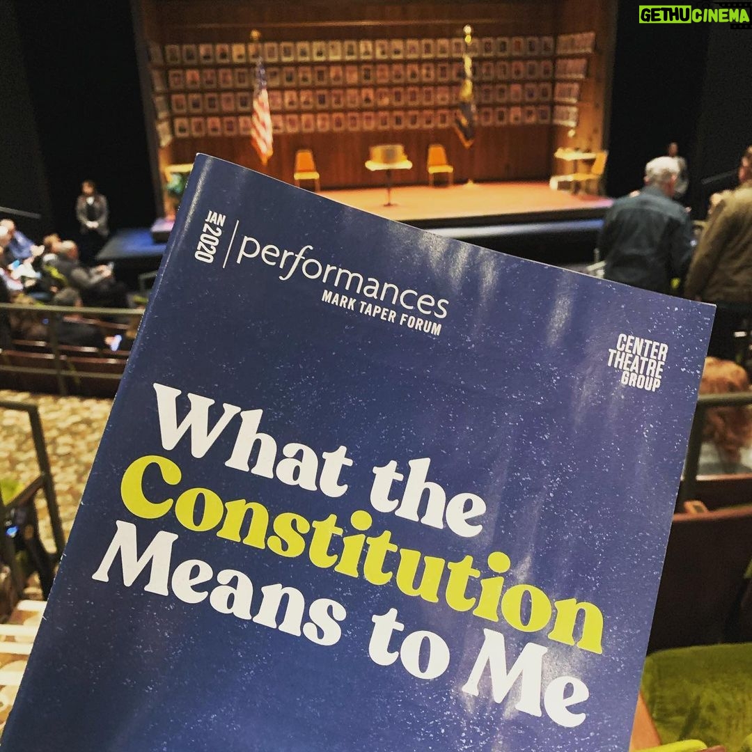 Andrea Barber Instagram - “We all belong in the Preamble.” YES. Such an important and relevant play about the complexities of our rights. 🇺🇸 I may or may not have slept with my pocket Constitution tucked next to me. Thanks for being my date, @kimmoffat. Everyone go follow @werethepeopleorg and register to vote! 🗳 Mark Taper Forum