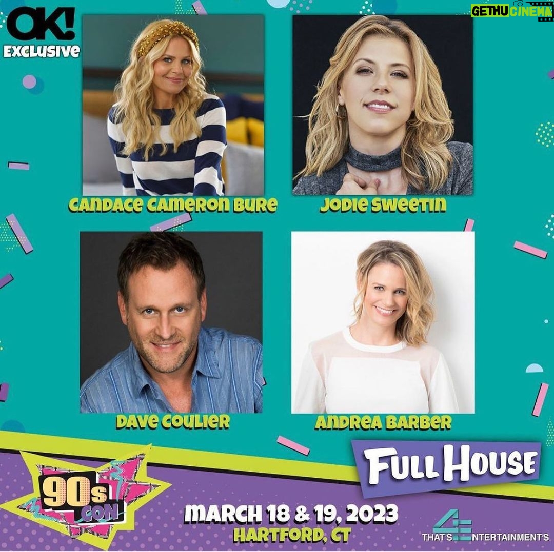 Andrea Barber Instagram - Hola, fannerinos! Itโs gonna be a full house at 90s Con! ๐๐ป๐๐บ๐ก Canโt wait to meet everyone in Hartford, CT on March 18 & 19. @thats4ent has all the deets! #90sCon Hartford, Connecticut