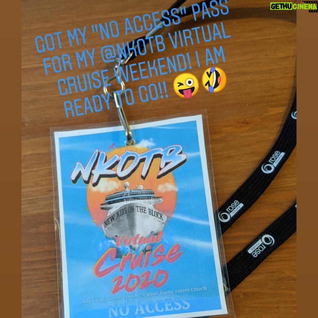 Andrea Barber Instagram - Missing my cruise mates as we would’ve been setting sail this weekend on the @nkotb cruise. The virtual cruise is off to a great start though! #houseparty