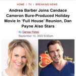 Andrea Barber Instagram – Oh hi there! 👀☺️ To say I’m excited to star in my first Christmas movie is an understatement! “Christmas on Candy Cane Lane” will premiere on @gactv this holiday season! 🎄🤶🏻💫