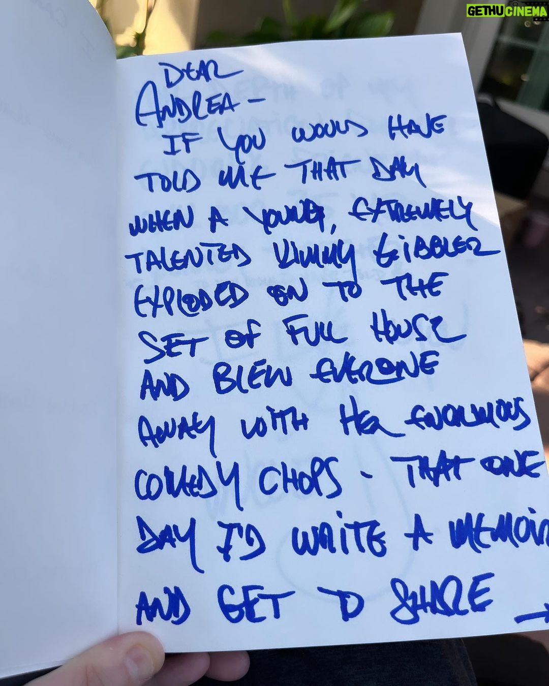 Andrea Barber Instagram - Already crying and Iโve only just cracked open the first page.๐ฅน๐ @johnstamos has led an extraordinary life, and everyone is about to see just what an extraordinary storyteller he is. His memoir, IF YOU WOULD HAVE TOLD ME, is out next week, 10/24. ๐ You donโt want to miss this! ๐ซ Uncle J, Iโm so proud of you. I love you. Iโm so grateful to be part of your life and story. ๐๐ปโค๏ธ