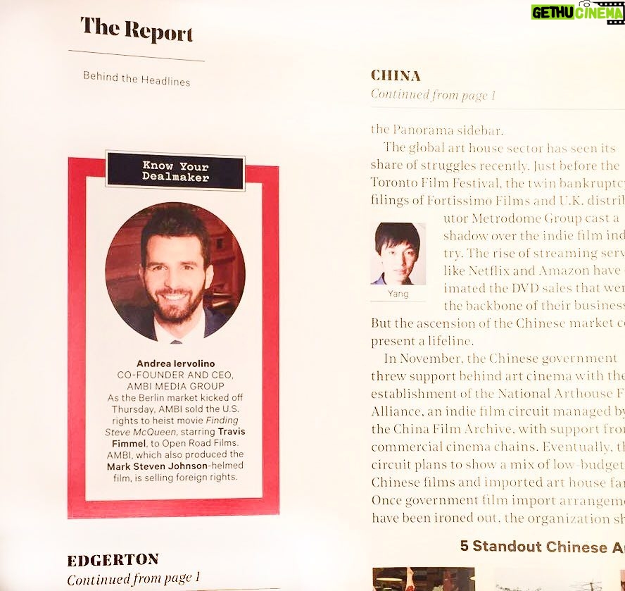 Andrea Iervolino Instagram - Dealmaker of the day! @hollywoodreporter #berlinale2017 @berlinale #europeanfilmmarket #efm #dealmaker #findingstevemcqueen Berlin, Germany
