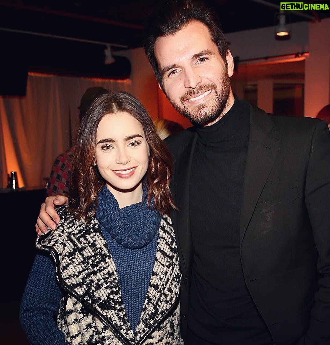 Andrea Iervolino Instagram - Great actress and great woman! Thank you Lily @lilyjcollins for taking part of our project TO THE BONE! 🙂#sundancefilmfestival #premiere #cocktailparty #lilycollins #andreaiervolino #ambiproject Park City, Utah