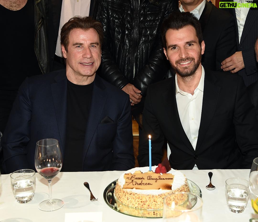 Andrea Iervolino Instagram - Celebrating my birthday with a legend! Thank you so much John for coming and thank you everybody for attending my birthday! #birthday #birthdaydinner #johntravolta #cinema #dinner #andreaiervolino #thanks Rome Cavalieri, A Waldorf Astoria Hotel