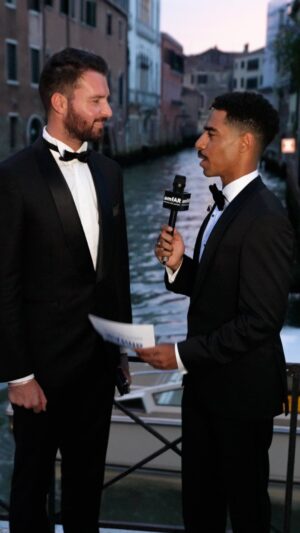 Andrea Iervolino Instagram - Film producer @andreaiervolinoproducer is “proud to be a part of this change” that amfAR is making in the fight to #CureAIDS #amfARVenezia