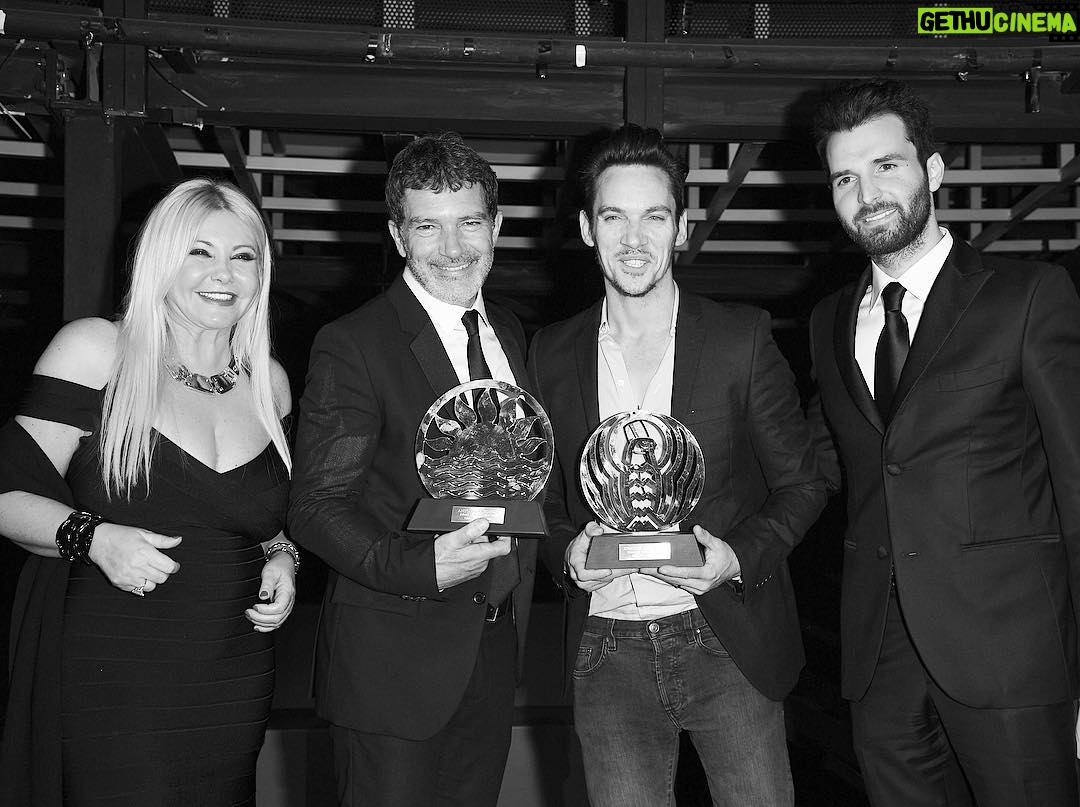 Andrea Iervolino Instagram - AMBI Gala - Friends of Italy Awards 2016. Award cerimony with my business partner Monika Bacardi @ladymonikabacardi and the awarded Antonio Banderas @antoniobanderasoficial and Jonathan Rhys-Meyers @jonathanrhys_meyers Rome, Italy