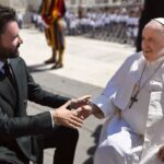 Andrea Iervolino Instagram - "I am proud that great artists like Bollywood star Jacqueline Fernandez ( @jacquelienefernandez ) accepted my invitation to pay homage, together, to His Holiness @franciscus