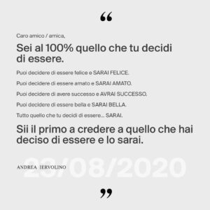 Andrea Iervolino Instagram - Questa mattina, ho ricevuto un messaggio da una persona a me vicina che in questo momento sta passano un periodo difficile ... le ho risposto così come io avrei risposto a me stesso .
Bisogna essere sempre positivi , guardate sempre al futuro , lavorare, pregare e credere in se stessi .
Vi auguro una buona domenica cari amici .