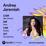 Andrea Jeremiah Instagram - #spotifywrapped 💥