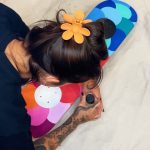 Andrea Russett Instagram - one of my favorite boards i’ve done 🫶🏼 yin and yang but make is colorful 🌈