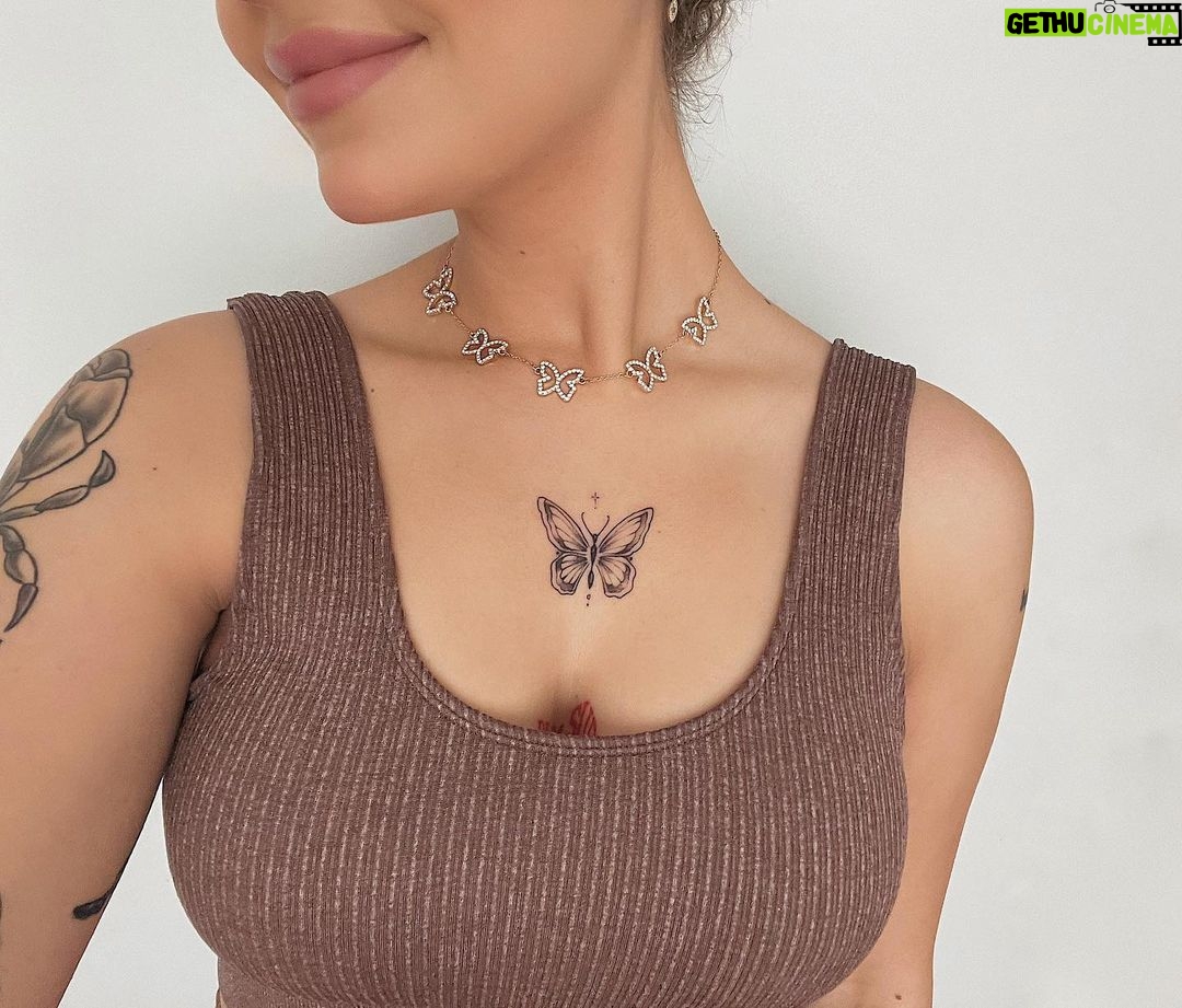 Andrea Russett Instagram - duhhhh i got a 🦋 tattoo because my song butterfly wings drops in TWO DAYS. have you pre-saved yet?!