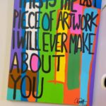 Andrea Russett Instagram - 6 years ago i doodle this on a small piece of cardboard but always liked it for some reason. so i made it mega sized. ♥️