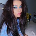 Andrea Russett Instagram – hues of blue 🦋 ps click the link in my bio 🌈 as an early birthday present to me 💖