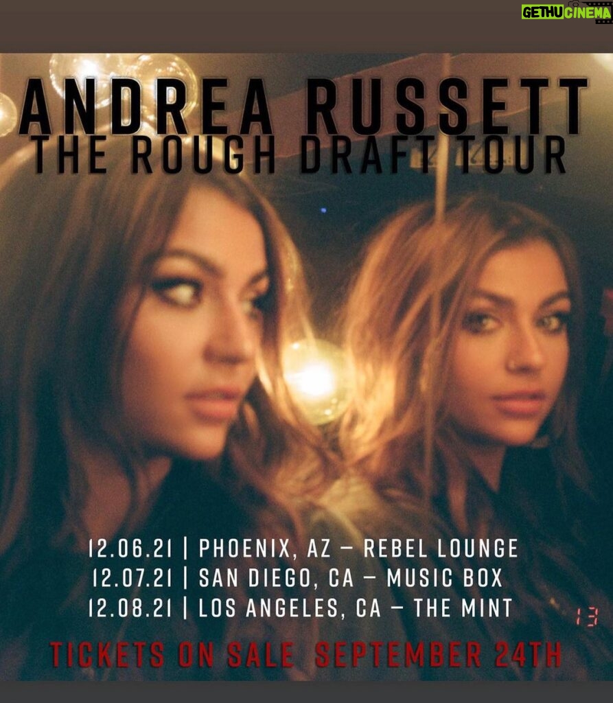 Andrea Russett Instagram - small tits, big hair 💘 TICKETS TO MY LIVE SHOWS ARE ON SALE TOMORROW AT 10AM. set ur alarms hunny buns. i wanna see u there.