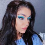 Andrea Russett Instagram – hues of blue 🦋 ps click the link in my bio 🌈 as an early birthday present to me 💖