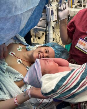 Andrew Schulz Instagram - Shiloh Jean Schulz. Welcome to the world my love. ❤️

You’ve got such an amazing journey ahead of you. I can’t wait to see it unfold. One day I’ll tell you the story of everything your mom went through to get you here. What an incredible woman you have look up to. We got lucky 😘. I hope I do a good job as your dad. It will be the one thing I judge my life on before I pass. I know you can’t read any of this yet but I am deliriously happy you’re here. I love you so much. ❤️

PS. Thank you for giving mom these colossal tits. We call them “The Heavies”. They’re really awesome. I’ve noticed you’ve been enjoying them too. We’ve got so much in common already. It’s gonna be great.