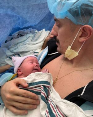 Andrew Schulz Instagram - Shiloh Jean Schulz. Welcome to the world my love. ❤️

You’ve got such an amazing journey ahead of you. I can’t wait to see it unfold. One day I’ll tell you the story of everything your mom went through to get you here. What an incredible woman you have look up to. We got lucky 😘. I hope I do a good job as your dad. It will be the one thing I judge my life on before I pass. I know you can’t read any of this yet but I am deliriously happy you’re here. I love you so much. ❤️

PS. Thank you for giving mom these colossal tits. We call them “The Heavies”. They’re really awesome. I’ve noticed you’ve been enjoying them too. We’ve got so much in common already. It’s gonna be great.