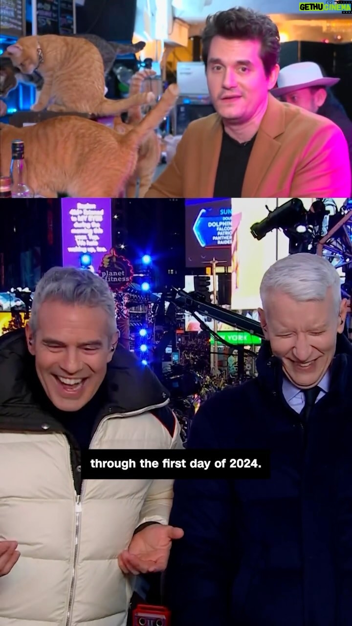 Andy Cohen Instagram - Mayer + Cooper + Cats. #ICYMI #CNNNYE