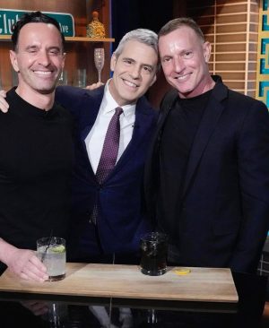 Andy Cohen Instagram - George Kolasa passed away today after an inspiring battle with glioblastoma. Inspiring may seem like an odd word choice, but George was so at peace with himself and what was to be - dare I say he found whatever joy he could out of something decidedly UNjoyful.  But that was who George was. The love he shared with his husband Justin lifted up all who knew them. He wanted his legacy to be his contribution to helping fight rare cancers, so I’m putting the link to his fund raising drive in my bio.  Life is so precious. I feel like George was randomly picked out of line and showed us all what it’s like to live within courage and light. He set a beautiful example. George was a Deadhead so I like to think he might be tickled that he died the same day as Jerry Garcia. I’m hoping Jerry is up there singing him a special welcome song. All my love to Justin, and to George’s whole family. I’ll see you on the flip side, brother. ❤️