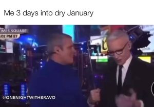 Andy Cohen Instagram - Dry January is… rough. (From @onenightwithbravo)