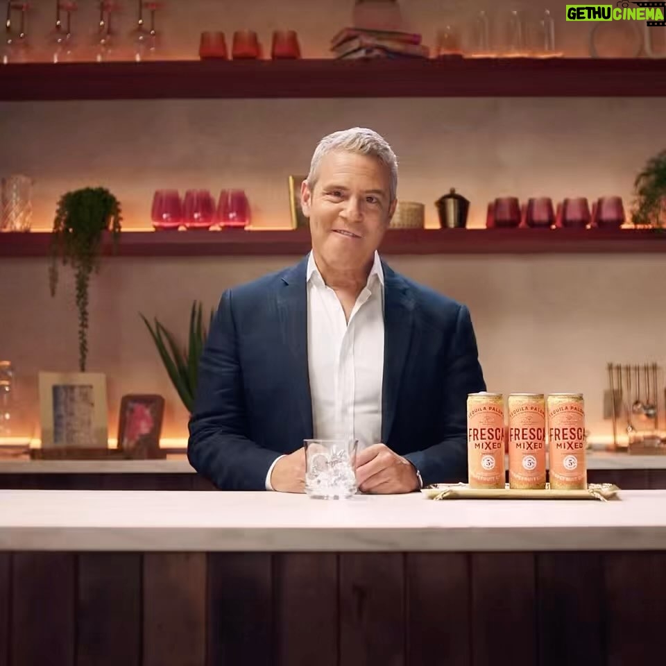 Andy Cohen Instagram - If you know me, you know I’ve been waiting for this for A LONG time. Bubbly, boozy, frisky? @FrescaMixed you’re the most delicious #partner a guy could ask for!