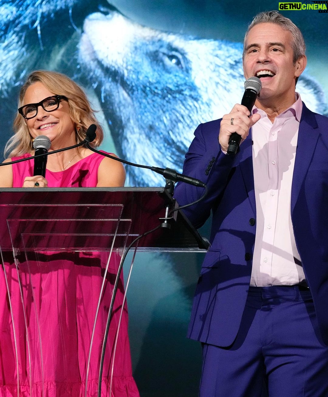 Andy Cohen Instagram - Date Night! Had a ball hosting the @humanesociety gala last night. What great work they do towards not only animal rescue but ending animal testing and fur as fashion. Amy & I laugh so much together. She took the last pic of me making myself comfy backstage playing Scrabble. (📸: @charlessykes)