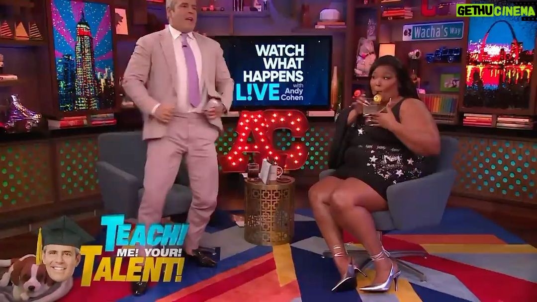 Andy Cohen Instagram - Thank you @lizzobeeating for teaching me how to get this tiny hiney to move!