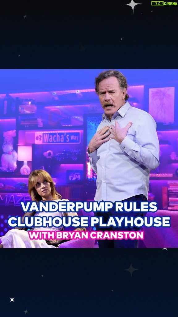 Andy Cohen Instagram - Bryan Cranston gets into character as Ariana Madix for a special #PumpRules edition of Clubhouse Playhouse. #WWHL Watch What Happens Live