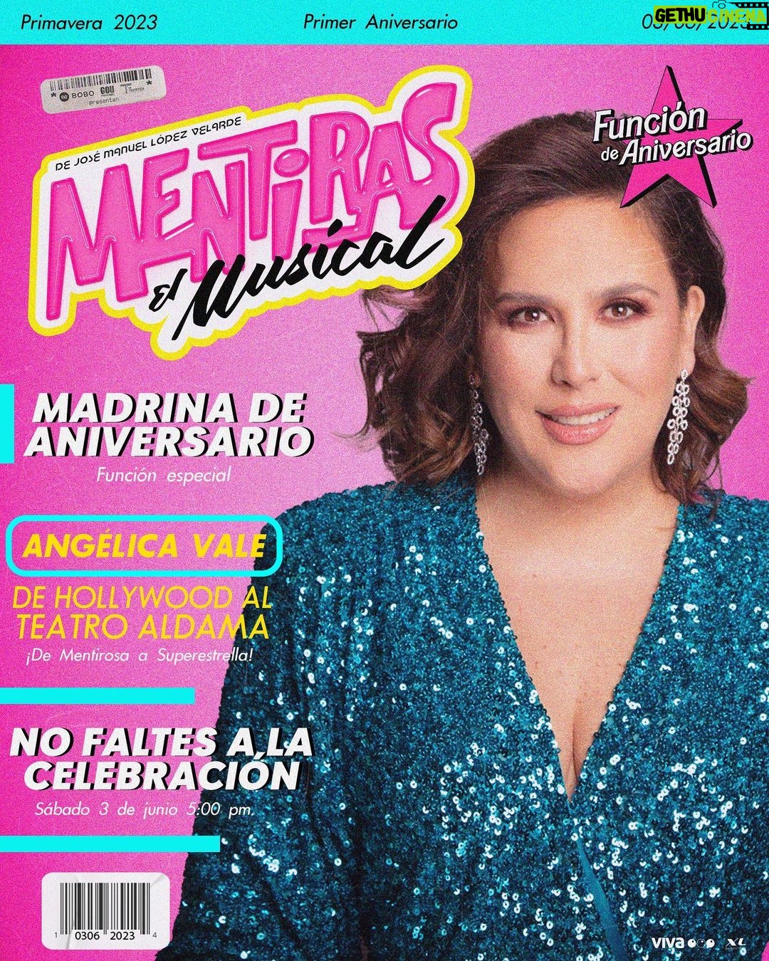 Angélica Vale Instagram - ¡Sorpresa Mentirosos! @angelicavaleoriginal la madrina de aniversario en una función especial hecha para los más fans de #MentirasElMusical. Boletos disponibles en el #linkinbio o en taquillas del Teatro Aldama para este 3 de junio, 5:00 pm.