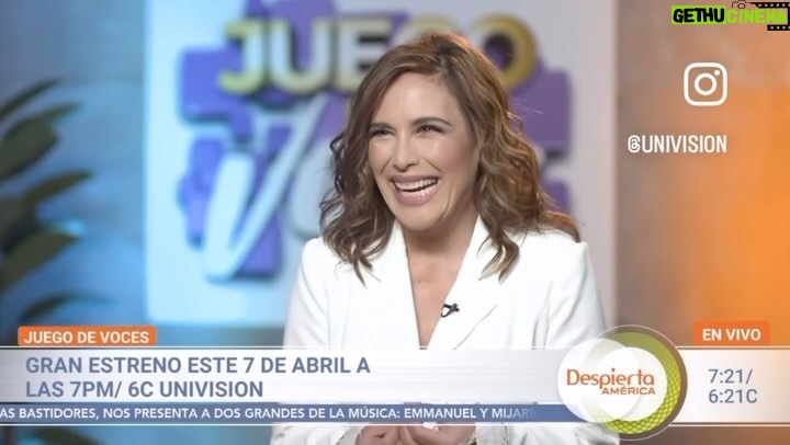 Angélica Vale Instagram - ¡Que emoción 🤩 gracias @univision! #JuegoDeVocesUS te atrapará a partir del domingo 7 de abril a las 7P/6C por Univision