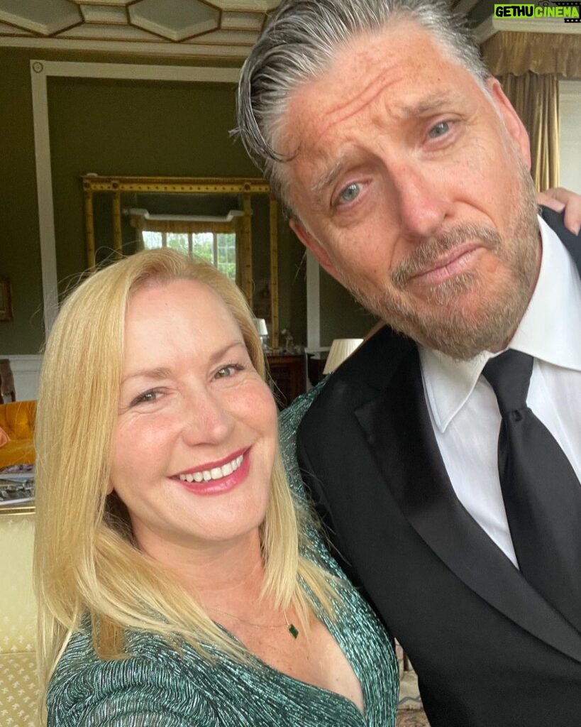 Angela Kinsey Instagram - Loved catching up with @craigyferg on his new podcast, Joy! Here we are looking fancy in Scotland. We talk all about it! I’ll put a link in my stories for ya. ❤️