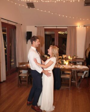Angela Kinsey Instagram - 7 years ago today! Best party ever. We closed down the dance floor at our own wedding. Time is flying by and I’m so thankful for you @joshuasnyder . I love you and our family so much! (Last slide is our Lego wedding cake topper designed by our kids.They wanted to take it home so we did and we ate it the next day.)❤️🎂