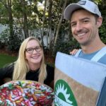 Angela Kinsey Instagram - How many years can you be donuts and coffee for Halloween? The answer is… 7 years and still going! Also, second to last picture… why am I holding a lint roller?❤️🎃🍩☕️