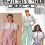 Angela Kinsey Instagram - My Mom had all the 80’s sewing patterns. What was this fashion trend?? Also… my hair! Thanks to my friend, Kerensa, for sending me this picture! I was clearly a fan of this enormous collar romper dress look.