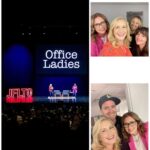 Angela Kinsey Instagram - My cowlick and I had a great time exploring Toronto! 1 & 2- my morning walk! 3- Backstage! (And the Whitest Sneaker Award goes to… 😉)4- Wow!! Thank you to everyone who came out to @jfltoronto ! What a blast! ❤️ 5- Thanks to our stage manager, Rob and Jaime and Rachelle for the glam! And to everyone who tagged us in pictures! I loved seeing them all! 6- Obsessed with this wallpaper at @ristorantesocialeto 7- And the bathroom mirror (Also the food was delicious!) 8- Apples by the hotel elevator! I loved it and I ate one!