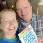 Angela Kinsey Instagram - Today on @officeladiespod our dear friend @rainnwilson stops by the studio! It was so wonderful to see Rainn and talk about his insightful and beautiful new book Soul Boom: Why We Need A Spiritual Revolution! And of course we also had to ask him about Dwight as Jacques Souvenier in Search Committee Part 2! 😂❤️ Link in bio to listen and link in my stories to check out Rainn’s new book! @soulboom