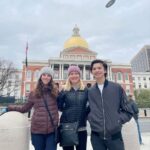 Angela Kinsey Instagram - Boston weekend with the teens! 1- Walking historical tour! We went with @hubtowntours 2- Look kids it got sunny… let’s go explore some more! (We stayed at @kimptonmarlowehotel and loved it!) 3- That didn’t last long. 😂 (@joshuasnyder I feel like this photo tracks for our family and weather on trips!) 4- Performing with my niece and her awesome improv troupe @igpharvard !! So fun! 5- @blackbirddoughnuts the perfect way to end our trip!! ❤️