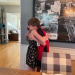 Angela Kinsey Instagram - My lil’ gal is 15 today and I’m a teary mess. I am just so proud of her and the wonderful young lady she’s becoming. I am so thankful to be her Mom! I love ya to the hope of my heart Isabel! ❤️ Slide to see some adorable sibling content… Cade made her homemade pesto for her birthday dinner and she was SO happy about it she bear hugged him. And a homemade chocolate lava cake with vanilla ice cream and sprinkles! The last picture is how I see her in my mind… just my little gal. I mean I’m tearing up now just thinking about the passage of time and am feeling so thankful. ❤️