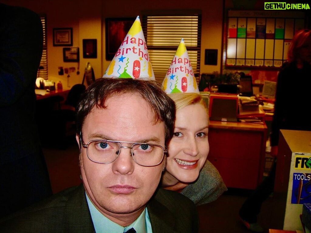 Angela Kinsey Instagram - Found this photo in my digital clutter this morning! What perfect timing because @rainnwilson … It. Is. Your. Birthday. Happy birthday fella! I just adore you and am so thankful to have you in my life! ❤🎂