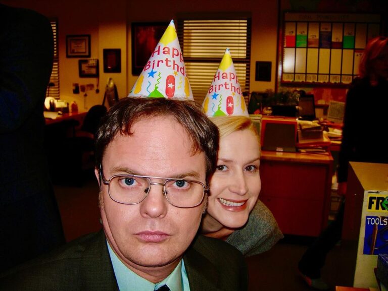 Angela Kinsey Instagram - Found this photo in my digital clutter this morning! What perfect timing because @rainnwilson … It. Is. Your. Birthday. Happy birthday fella! I just adore you and am so thankful to have you in my life! ❤️🎂