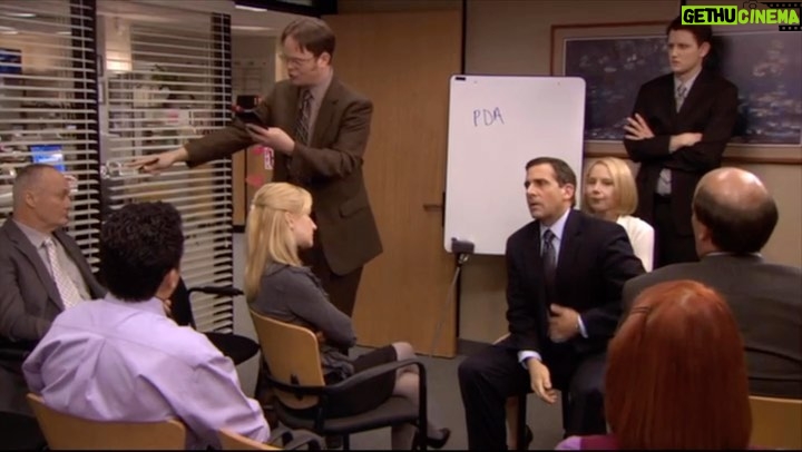 Angela Kinsey - 64.7K Likes - Every time we got to this dialogue… I lost it:
Kevin: As has Kevin!
Angela: With who?
Kevin: She goes to another school.
😂 Today on @officeladiespod we have Greg Daniels in the studio with us! He shares about directing this episode and we have fun behind the scenes stuff! Link in bio to listen! ❤️🎙️