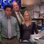 Angela Kinsey Instagram - Classic Accounting Clump reaction! 😂 There’s a new Office Ladies today. It’s Turf War! There are some great bloopers from this episode head over to @officeladiespod to check out today’s podcast! ❤️🎙️